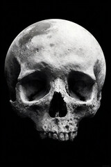 Fototapeta premium Minimalist Skull on the Moon 