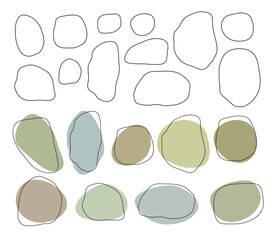 Graphic design with round shapes, set of templates