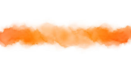 Abstract vibrant orange watercolor paint stroke banner texture element for creative designs