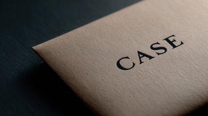 Crafted Elegance Shines Through a Simple Sheet of Paper With the Word Case Embossed