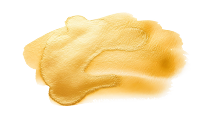 Gold metallic watercolor paint stroke, hand-drawn brush texture. abstract golden liquid background element