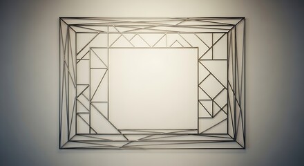 Geometric frame background with textured surface