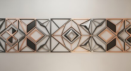 Geometric pattern wallpaper with intricate design