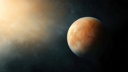 Vibrant Planet Glows Quietly in the Vastness of Space as Light Cascades Across Its Surface