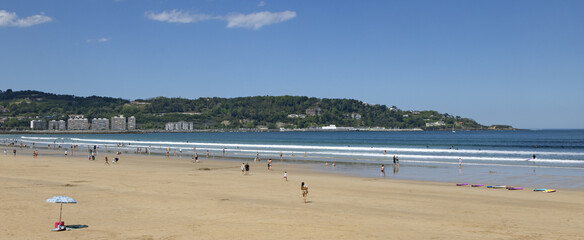 Plage d'Hendaye au Pays basque en France