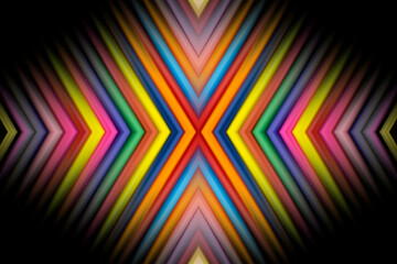 Abstract light trails on the dark background