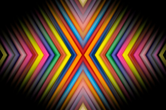 Abstract light trails on the dark background