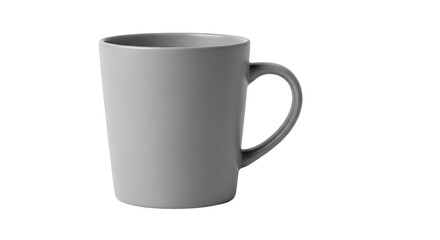Obraz premium Empty Gray Ceramic Coffee Mug on Isolated transparent background