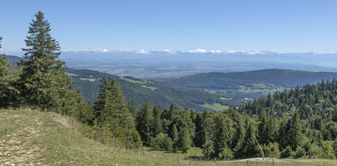  Paysage de montagne à Metabief dans le Jura en France
