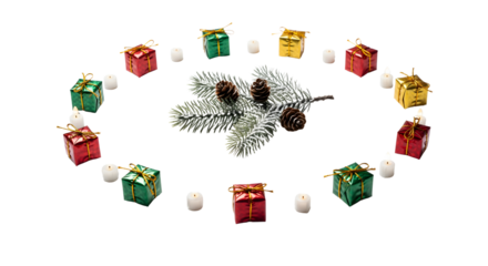 A vibrant, celebratory background texture of festive red and shimmering gold circular confetti scattered in a festive pile