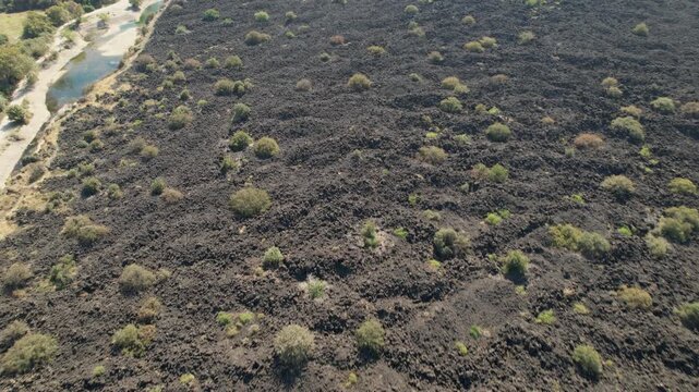 Aerial view of the Adala Hermes Volcanic Canyon , Manisa, Turkey