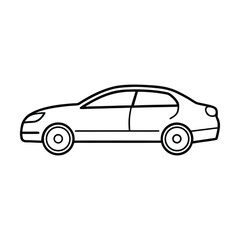 Black sports car vector illustration, an isolated fast luxury automobile transport design