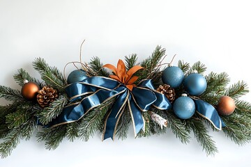 christmas decoration on white background