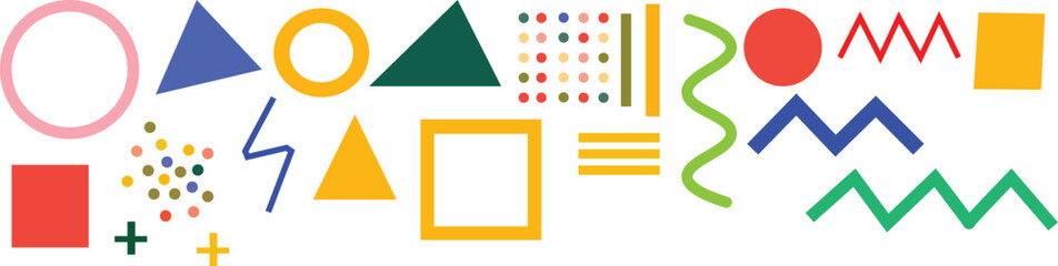 abstract colorful background, abstract geometric shapes and colorful lines artistic illustration