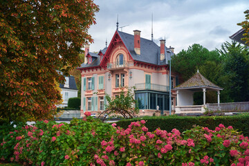 Elegant villa in the French town of Evian-les-Bains, located on the southern shore of Lake Geneva