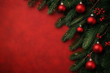 christmas tree with red balls