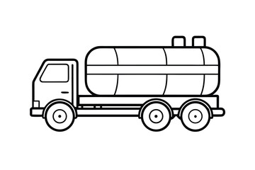 Heavy transportation vehicle truck with trailer and cargo isolated on a white background