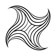 Vector black and white tribal bird animal tattoo design silhouette illustration symbol art icon