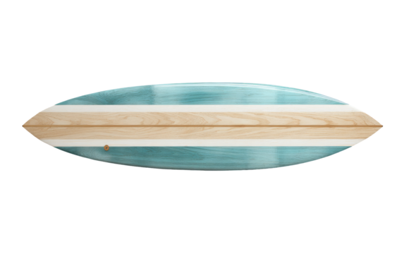Surfboard, light teal and beige