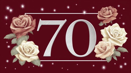 Celebrating a milestone birthday with roses and a festive background