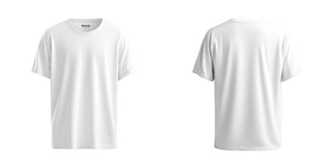 Front and back view of a plain white t-shirt (6)