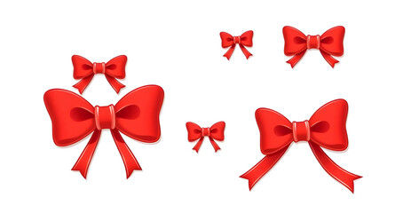 bows,red,gift,ribbon,wrap,decor,ornament,holiday,christmas,festive,shine,glossy,glitter,elegant,classy,satin,velvet,fabric,smooth,soft,looped,tied,set,collection,design,element,graphic,pretty,beautifu