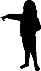 a girl body silhouette vector