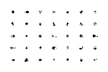 Animal Object Logo Collection Modern Branding Monochrome vector illustration