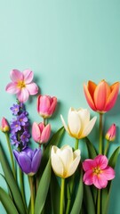 Obraz premium A bouquet of fresh flowers arranged in a decorative vase, perfect for home decor or special occasion