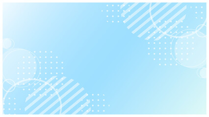 水色グラデーションの、ポップで可愛いメンフィス風フレーム背景