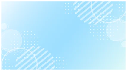 Fototapete Rund Pop Art 水色グラデーションの、ポップで可愛いメンフィス風フレーム背景  © marumochi