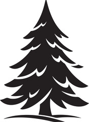 Fototapeta premium Iconic Evergreen Tree Silhouette for Christmas and Holiday Designs Templates