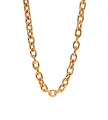 Gold chain necklace,  a  heavy  link  design