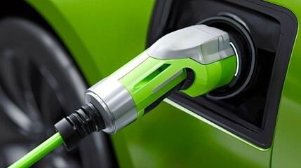 Electric car charging with green energy cable