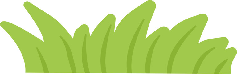 Fresh green grass cartoon illustration for nature background, landscape decoration, eco theme, and outdoor scene design