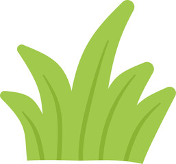 Fresh green grass cartoon illustration for nature background, landscape decoration, eco theme, and outdoor scene design