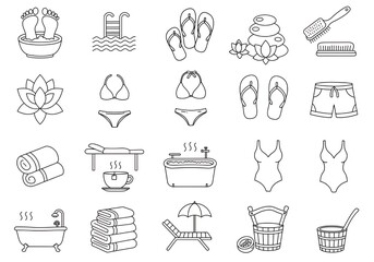 Relaxing spa day elements ready to use in your next summer vacation or wellness retreat promotion