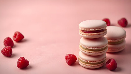 macaroons on a wooden background