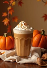 Cozy Pumpkin Spice Latte Experience Chic Autumn Moments Warm Cups and Cozy Atmosphere