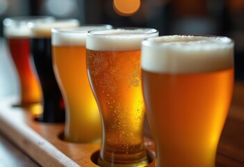 Craft Beer Flight Tasting Sampler Unique Artisan Series Pour Diversity Variety Exploration Craftsmanship