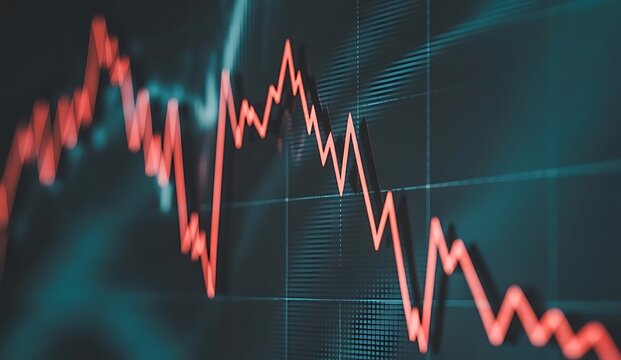 Economic crisis, financial background PNG. Financial graph chart falling,global economic recession, stock market crash, growth inflation. growth inflation. - Powered by Adobe