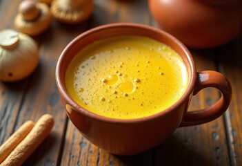 Golden Turmeric Milk Latte Blend Magical Wonder Exquisite Nutrition Enchantment Exotic Beverage Creation Health Benefits Flavors Ingredients