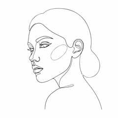 Minimalist Line Art Woman Portrait Elegant and Simple Artwork Illustration