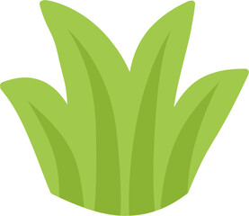 Simple green grass vector illustration for natural scenery, eco design elements, children&rsquo;s graphics, and outdoor landscape decoration