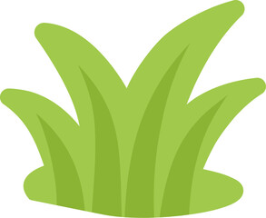 Simple green grass vector illustration for natural scenery, eco design elements, children&rsquo;s graphics, and outdoor landscape decoration
