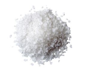 Pile of white coarse sea salt