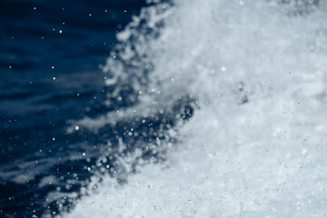 Dynamic ocean waves crashing captured in stunning motion blur