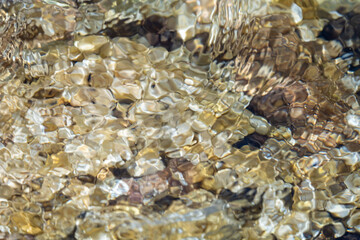 Rippling water over stones capturing nature's calming essence and fluid movement