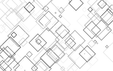 Abstract geometric background with squares isolated on transparent background, creating a modern and minimalist design for various creative projects