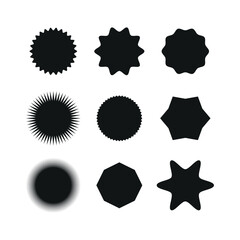 Set of black vector badges